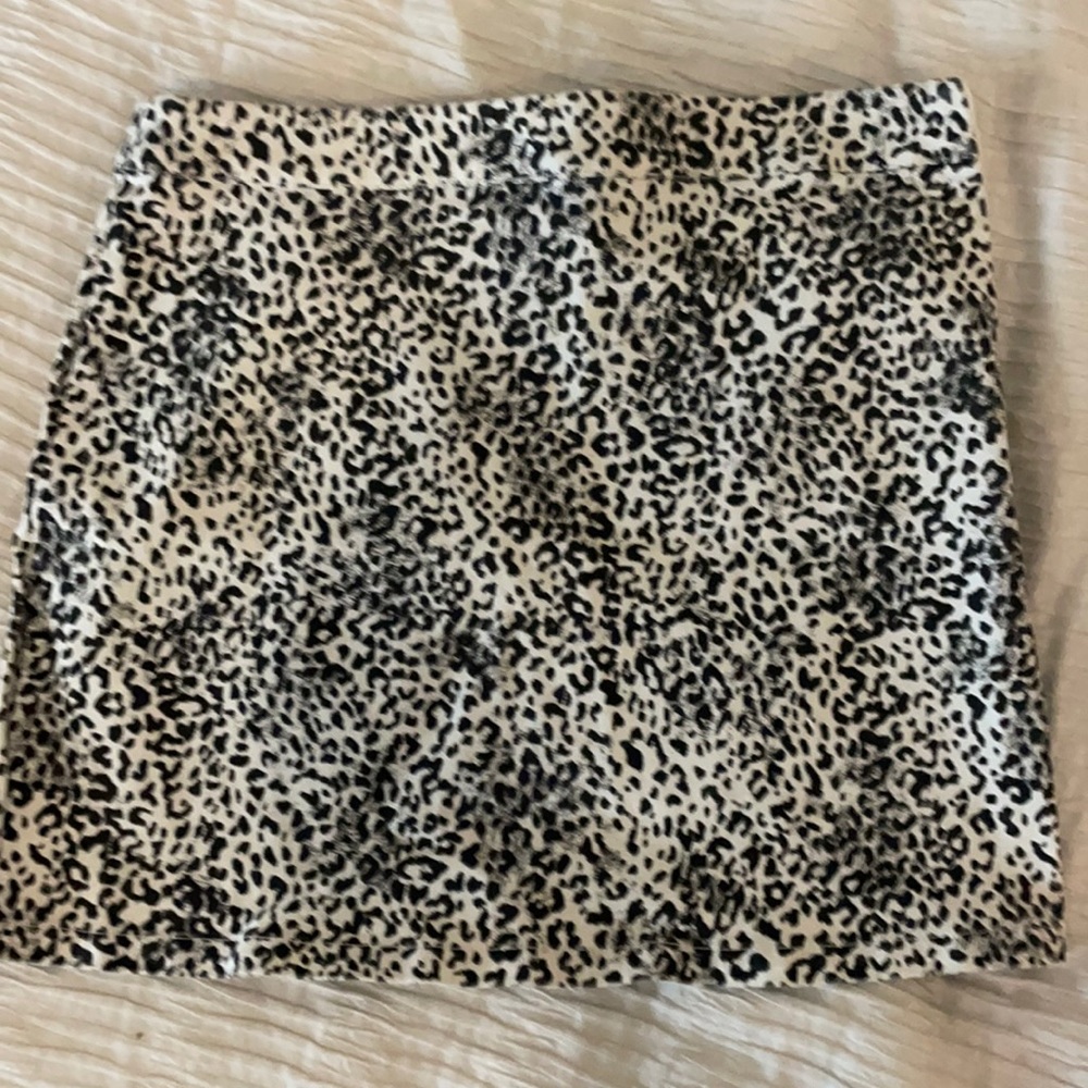 B&W Cheetah Mini Skirt